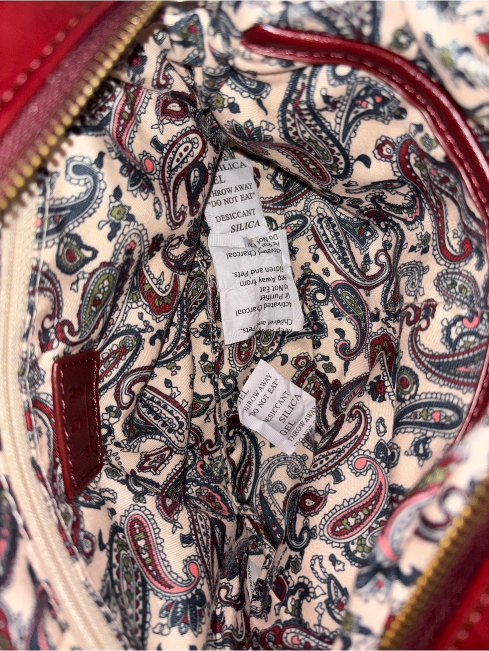 Joy Susan Regina Mini Satchel Burgundy Wine Vegan Leather Crossbody - Picture 3 of 4